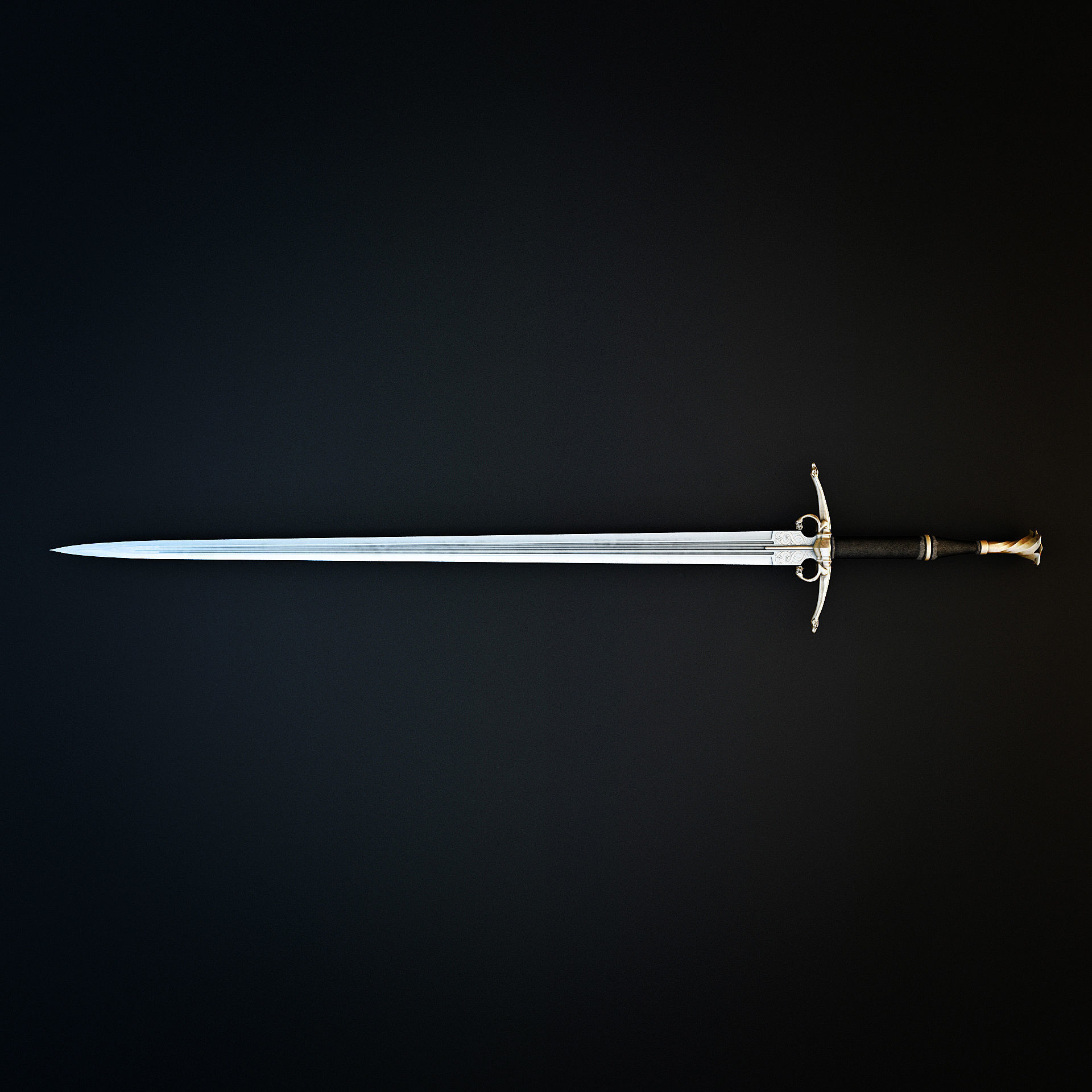 Dragon Helm and Dragon Sword 3D model_15