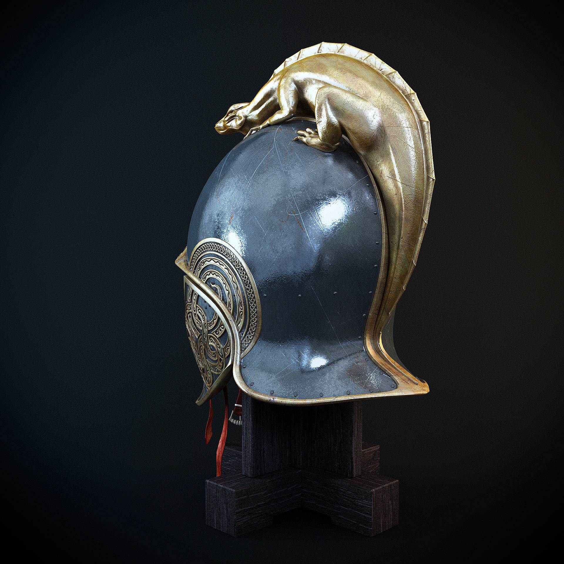 Dragon Helm and Dragon Sword 3D model_5