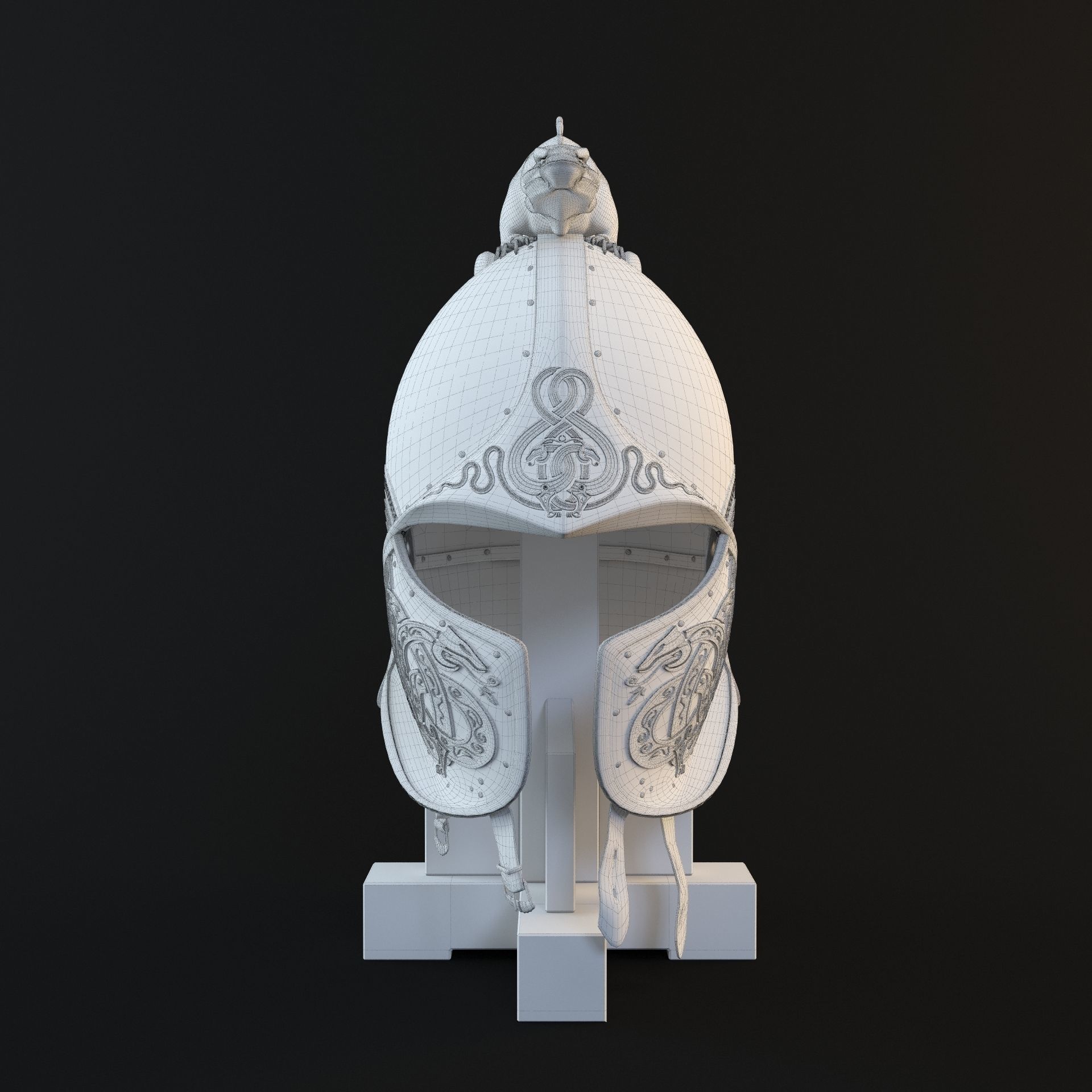 Dragon Helm and Dragon Sword 3D model_7
