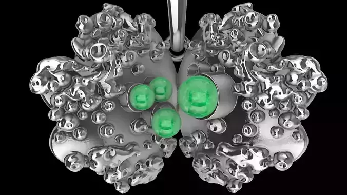 Textured Butterfly Wings Pearl Pendant