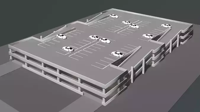 Parking garage building 25-17 3D model