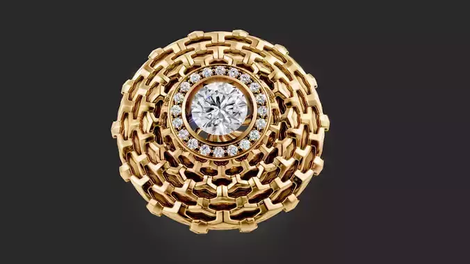 Weave Diamond Earrings 3D print model