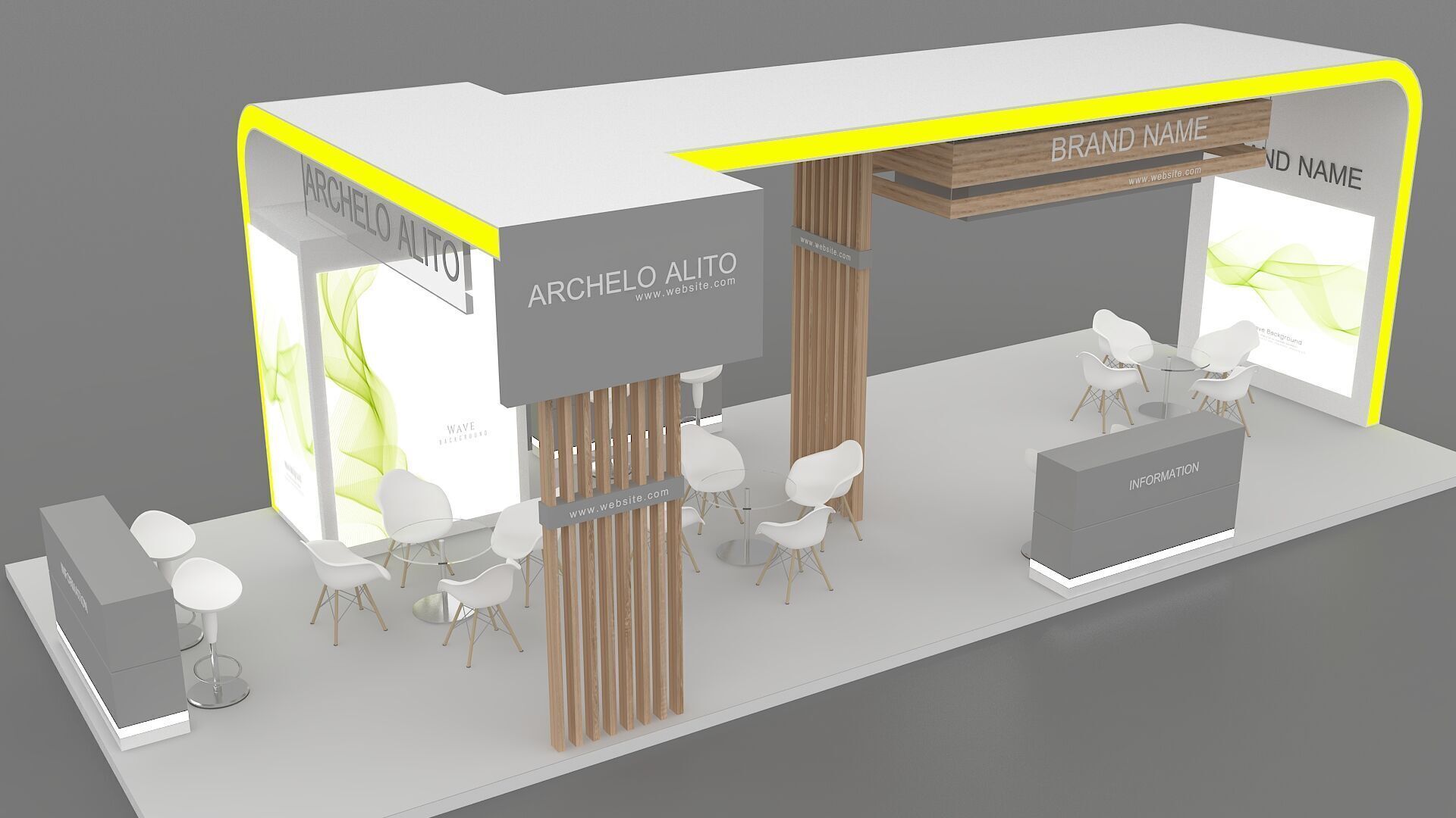 3d model exhibition booth 3D model_5