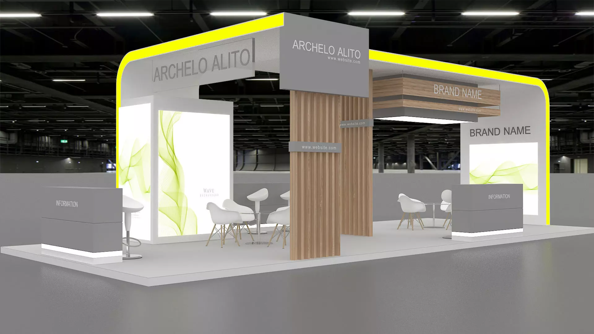 3d model exhibition booth 3D model_0