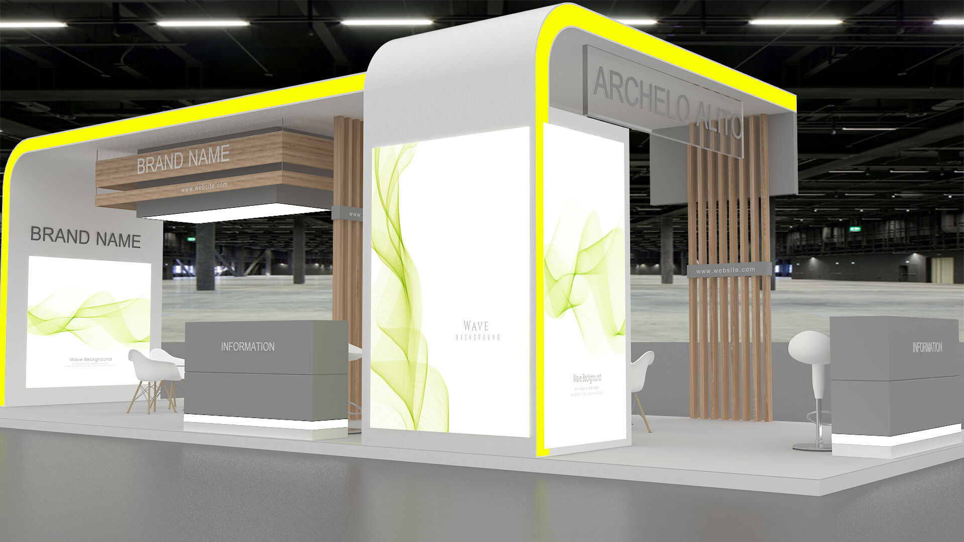 3d model exhibition booth 3D model_2