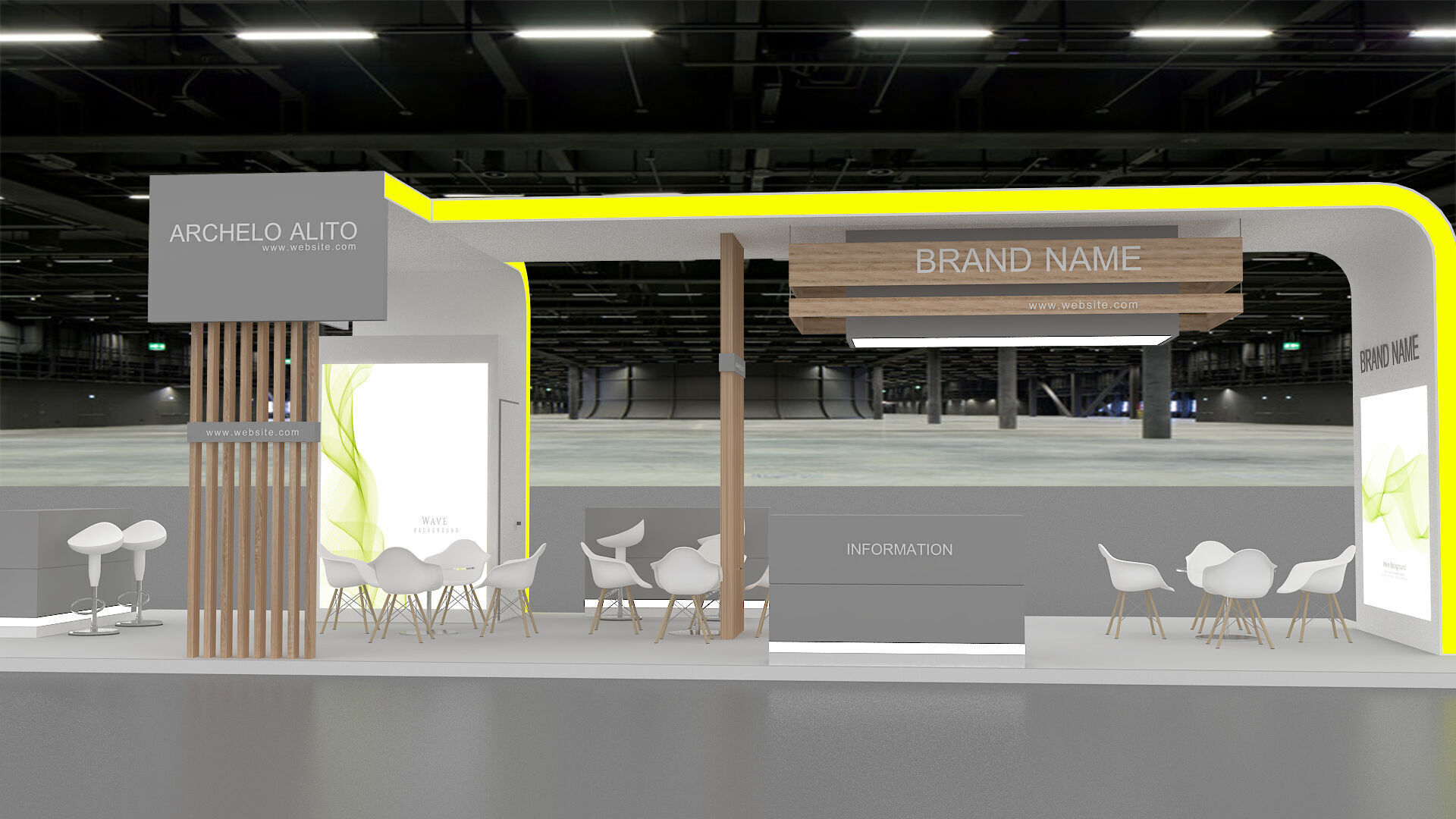 3d model exhibition booth 3D model_4