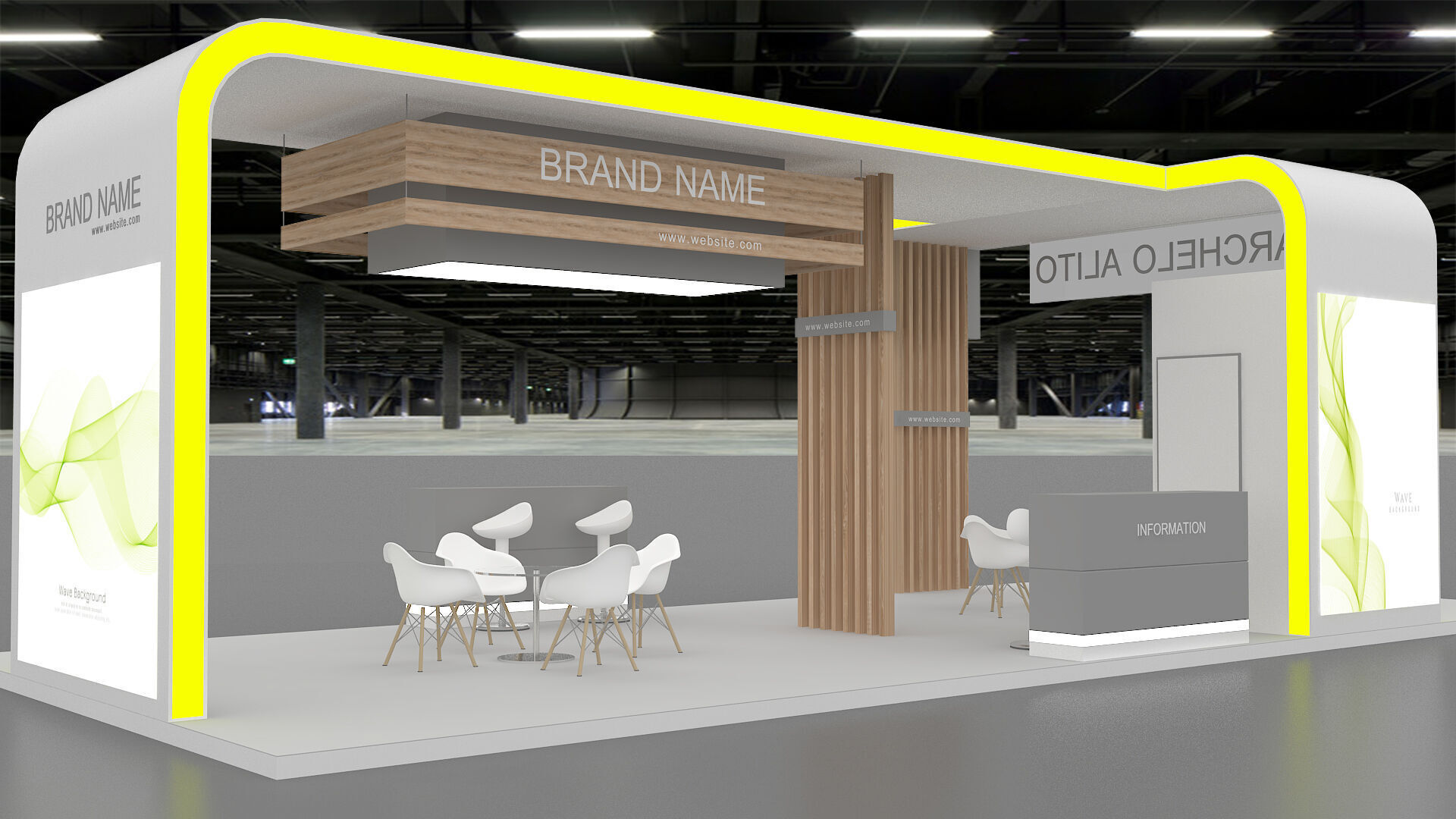 3d model exhibition booth 3D model_3