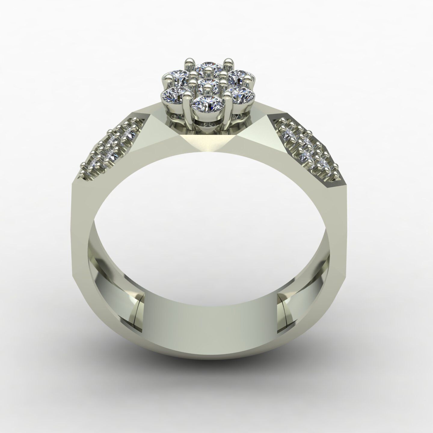 Facet set ring 03 3D print model_9