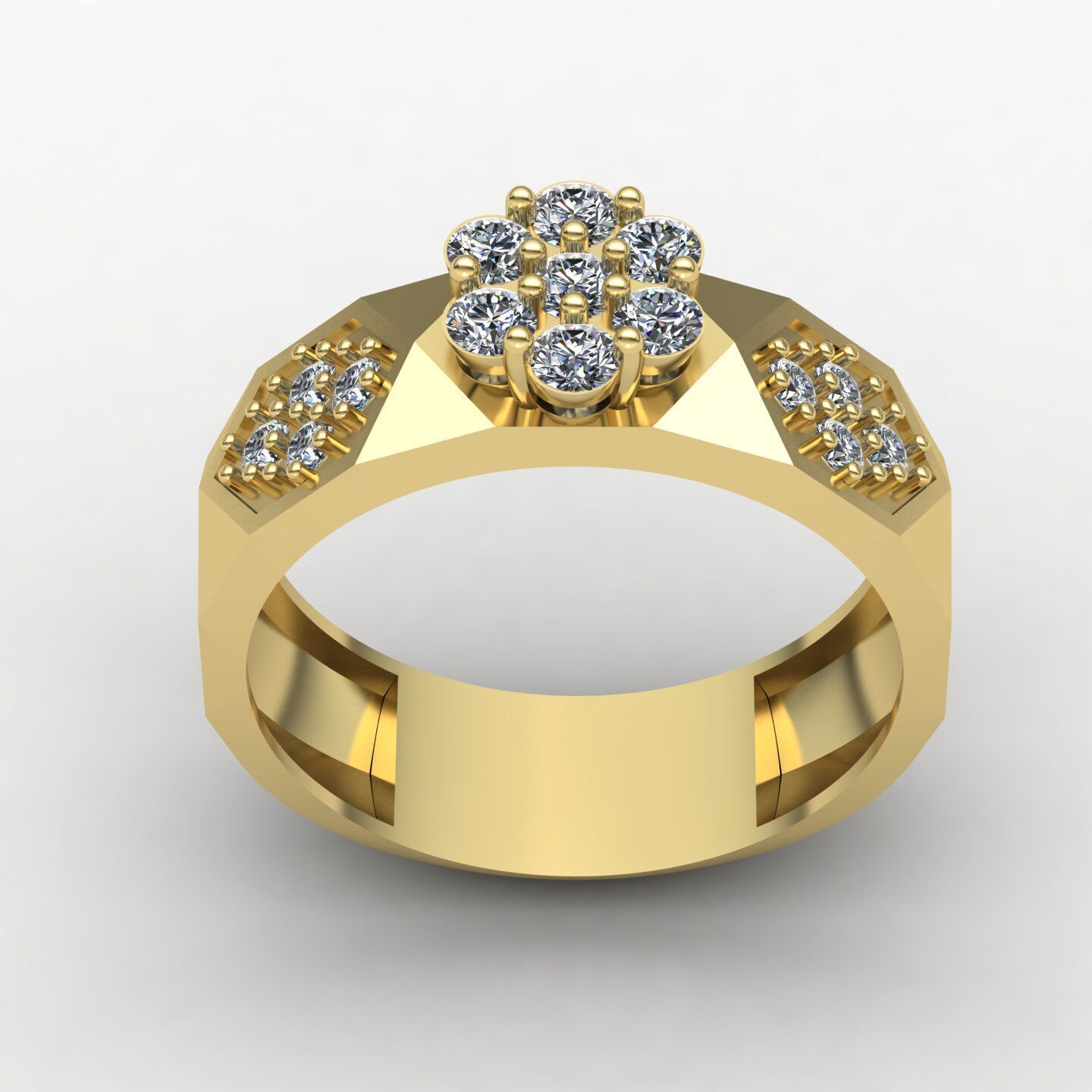 Facet set ring 03 3D print model_18