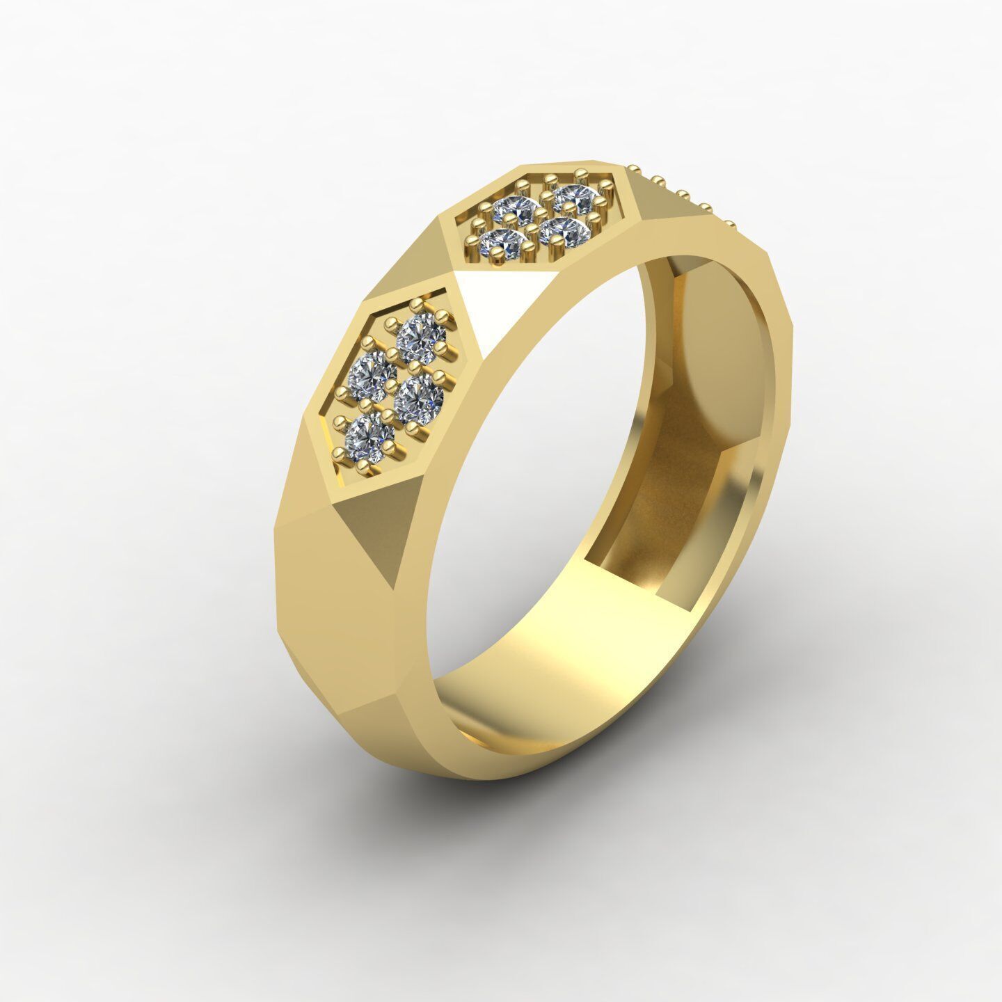 Facet set ring 03 3D print model_15