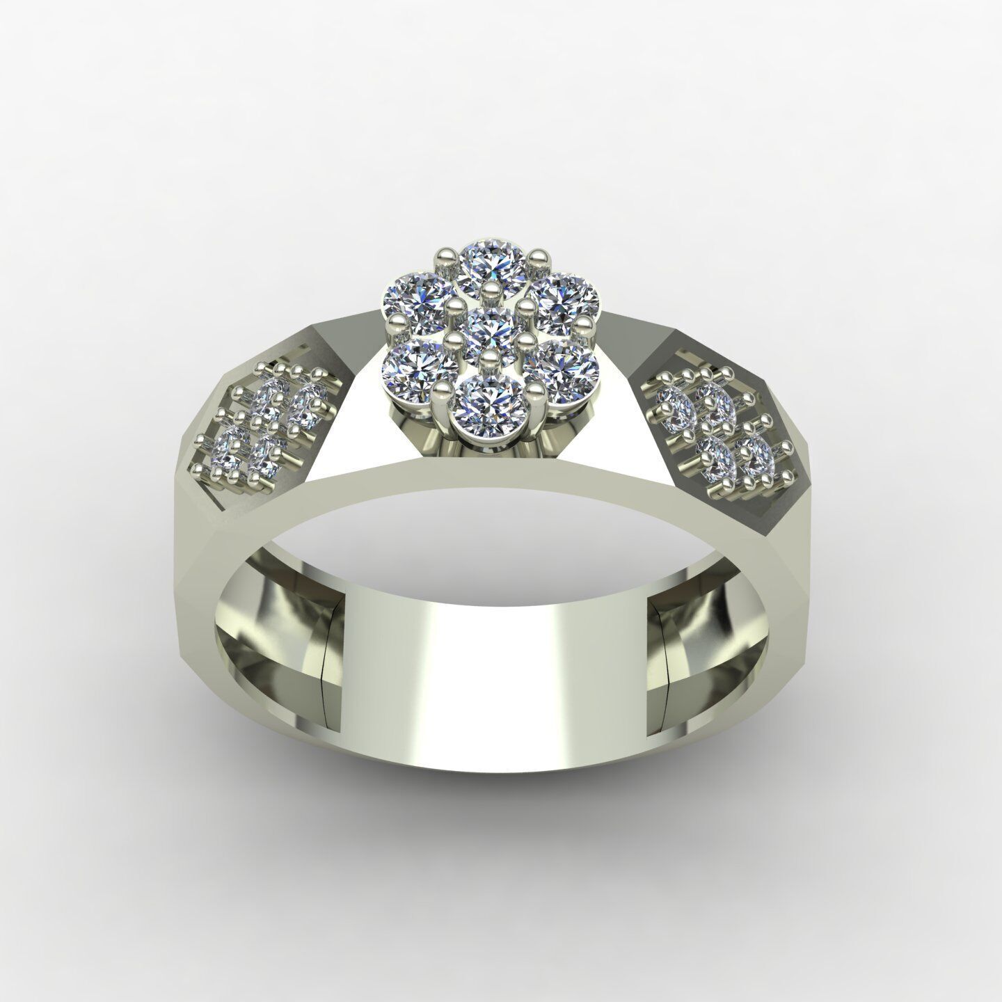 Facet set ring 03 3D print model_10