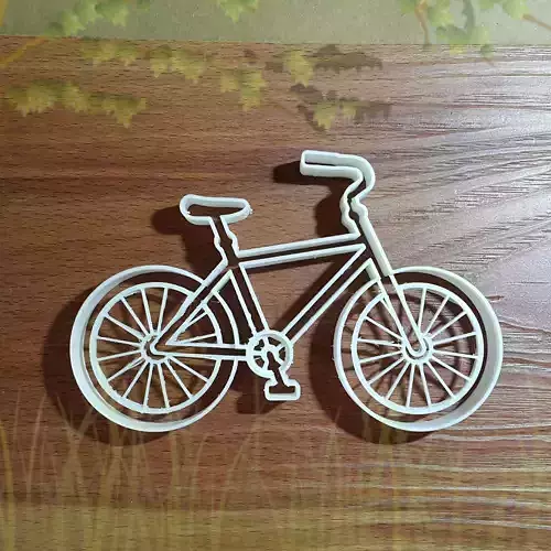 Bike with details cookie cutter 3D print model