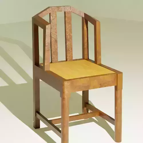 3D Wooden Chair