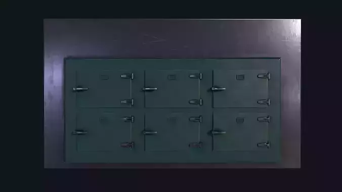Mortuary Refrigerator Morgue Low-poly 3D model
