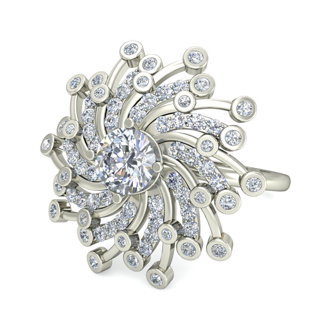 Women Ring Render 3dm STL OBJ FBX Details 3D print model_4