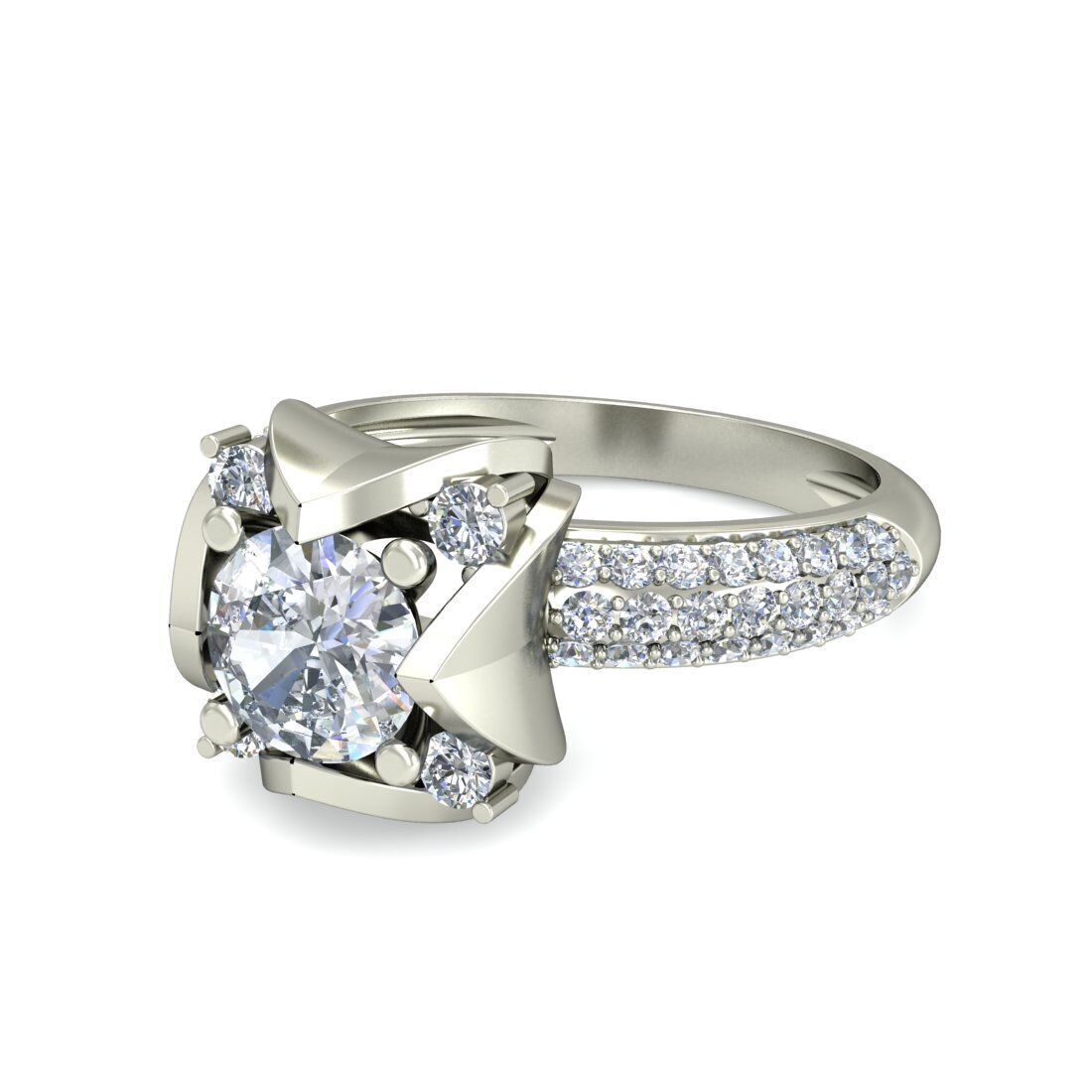 Women Ring  Render 3dm STL OBJ FBX Details 3D print model_4