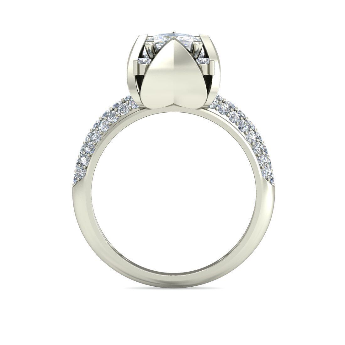 Women Ring  Render 3dm STL OBJ FBX Details 3D print model_1