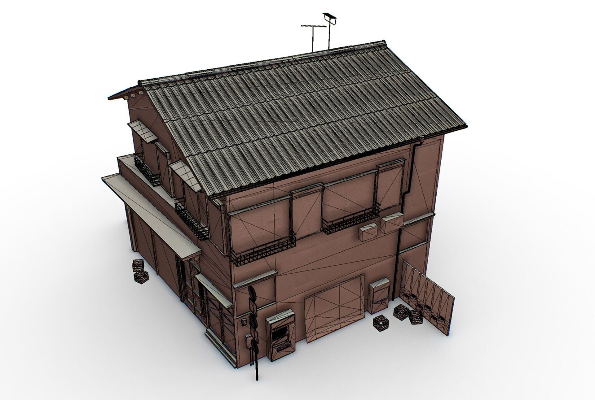 Tokyo House 005 Low-poly 3D model_15