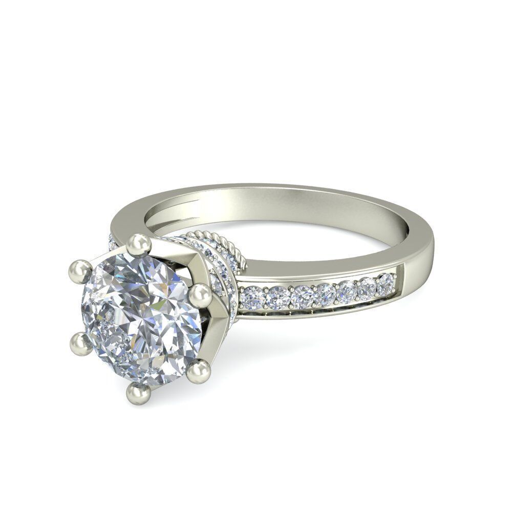 Women Ring Render 3dm STL OBJ FBX Details 3D print model_4