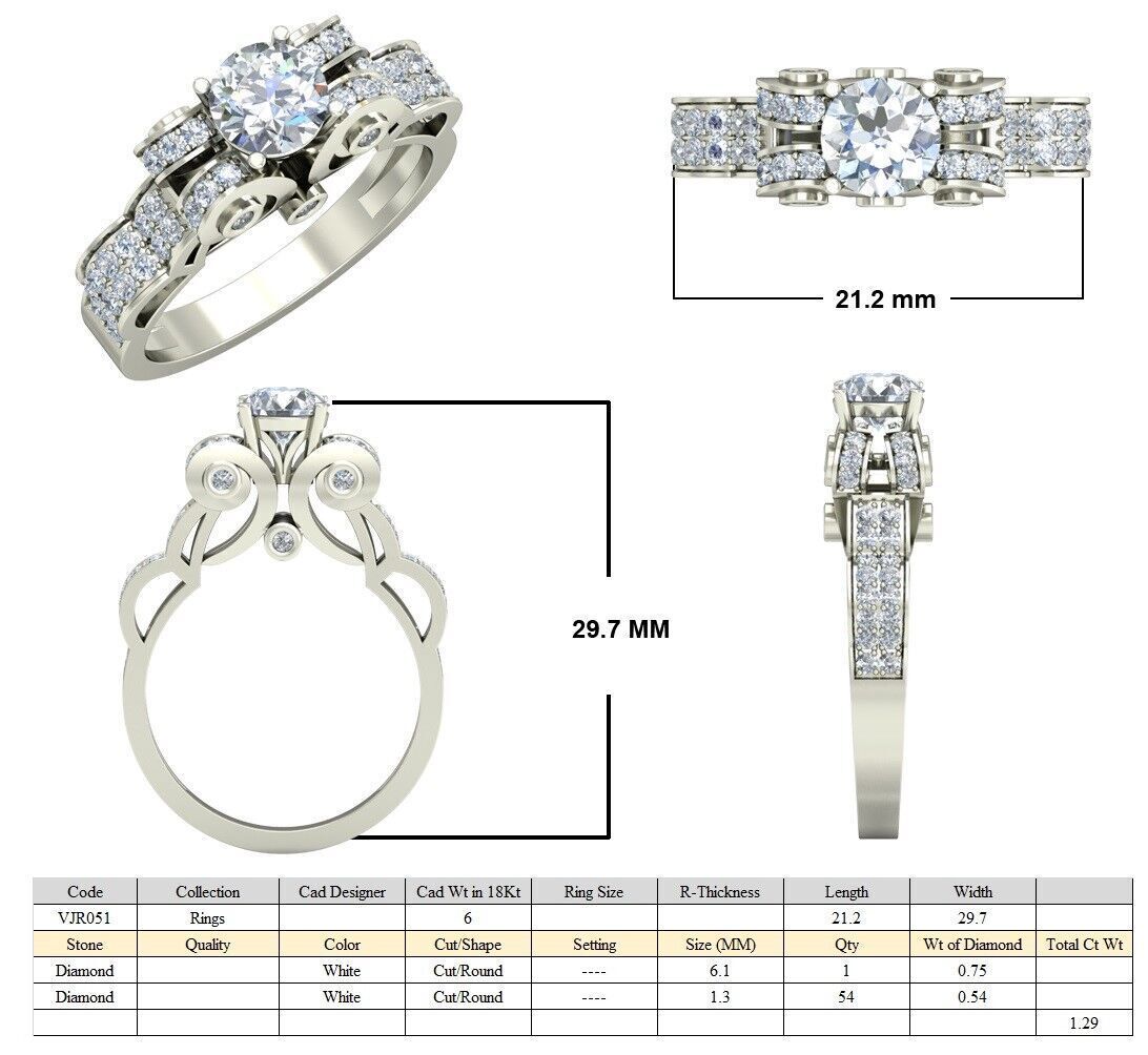 Women Ring  Render 3dm STL OBJ FBX Details 3D print model_5