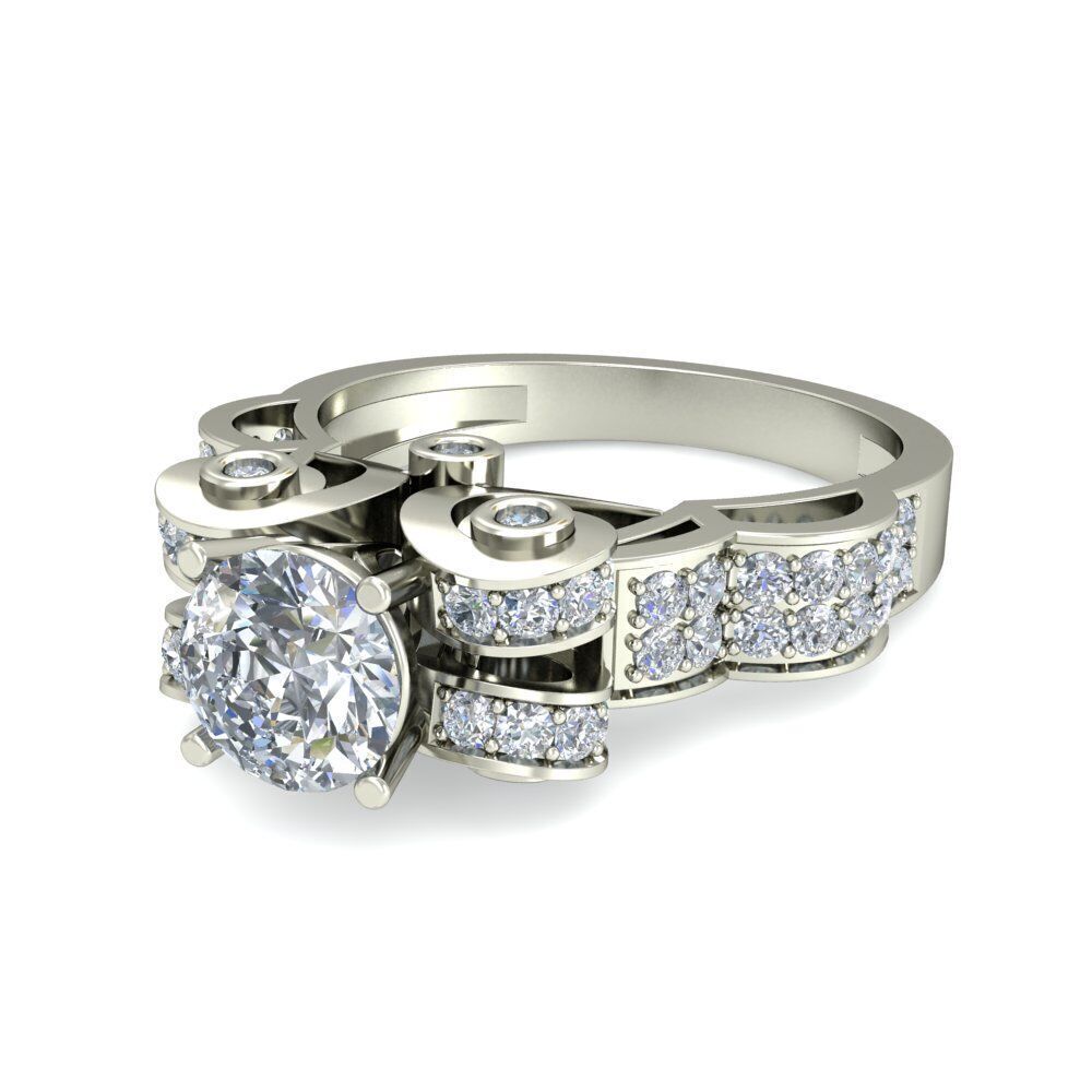 Women Ring  Render 3dm STL OBJ FBX Details 3D print model_4