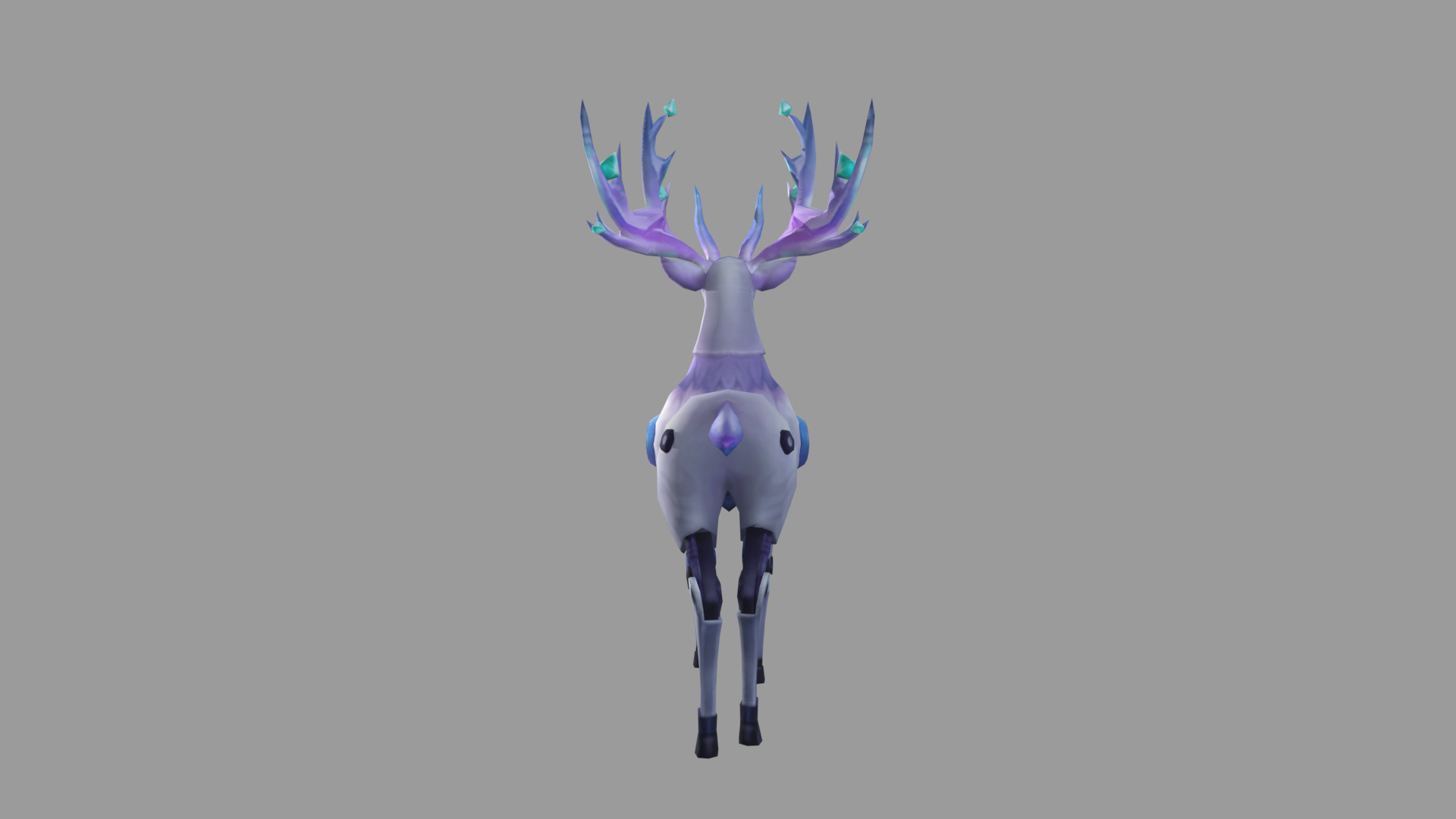 Mech Deer Fantasy Low Poly Low-poly 3D model_4