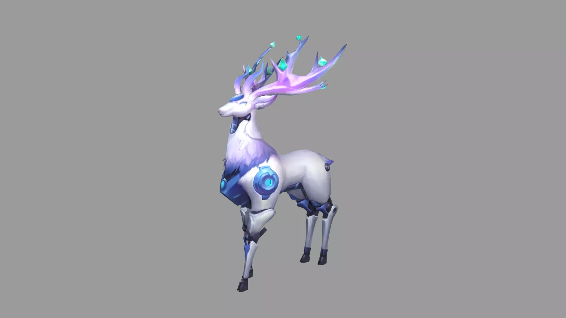 Mech Deer Fantasy Low Poly Low-poly 3D model_0