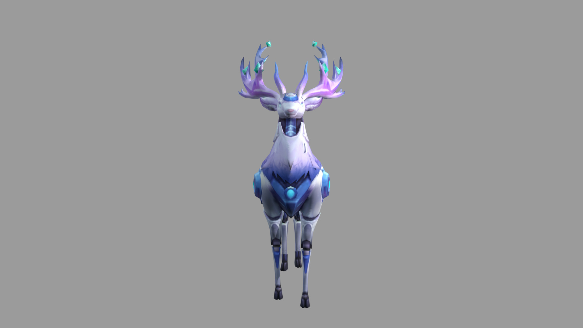 Mech Deer Fantasy Low Poly Low-poly 3D model_6