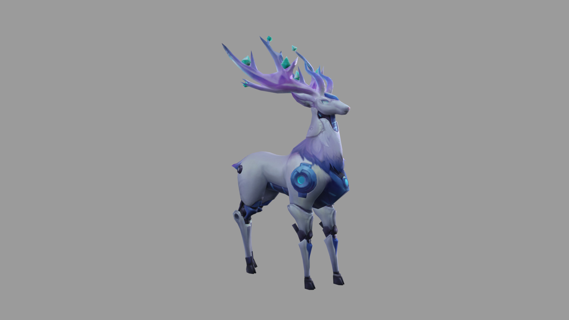 Mech Deer Fantasy Low Poly Low-poly 3D model_1