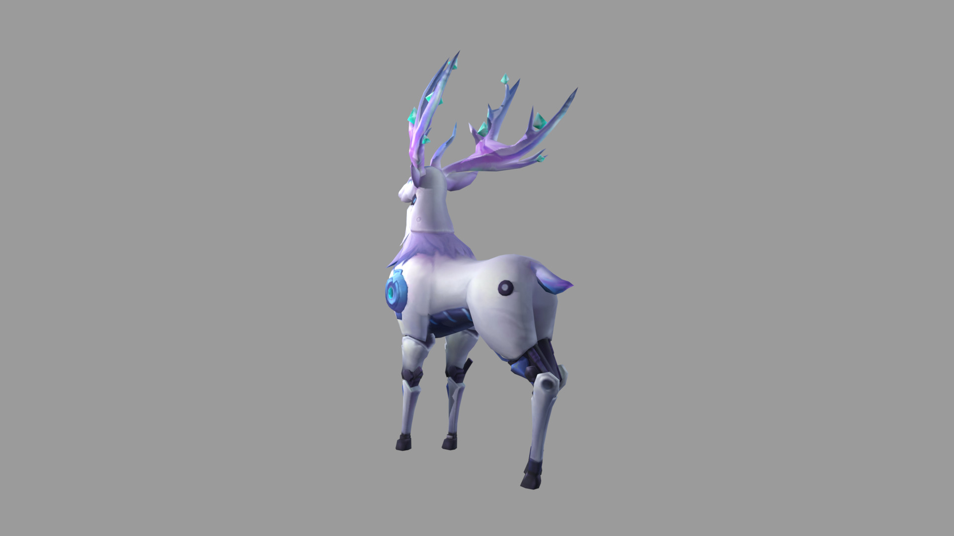 Mech Deer Fantasy Low Poly Low-poly 3D model_5