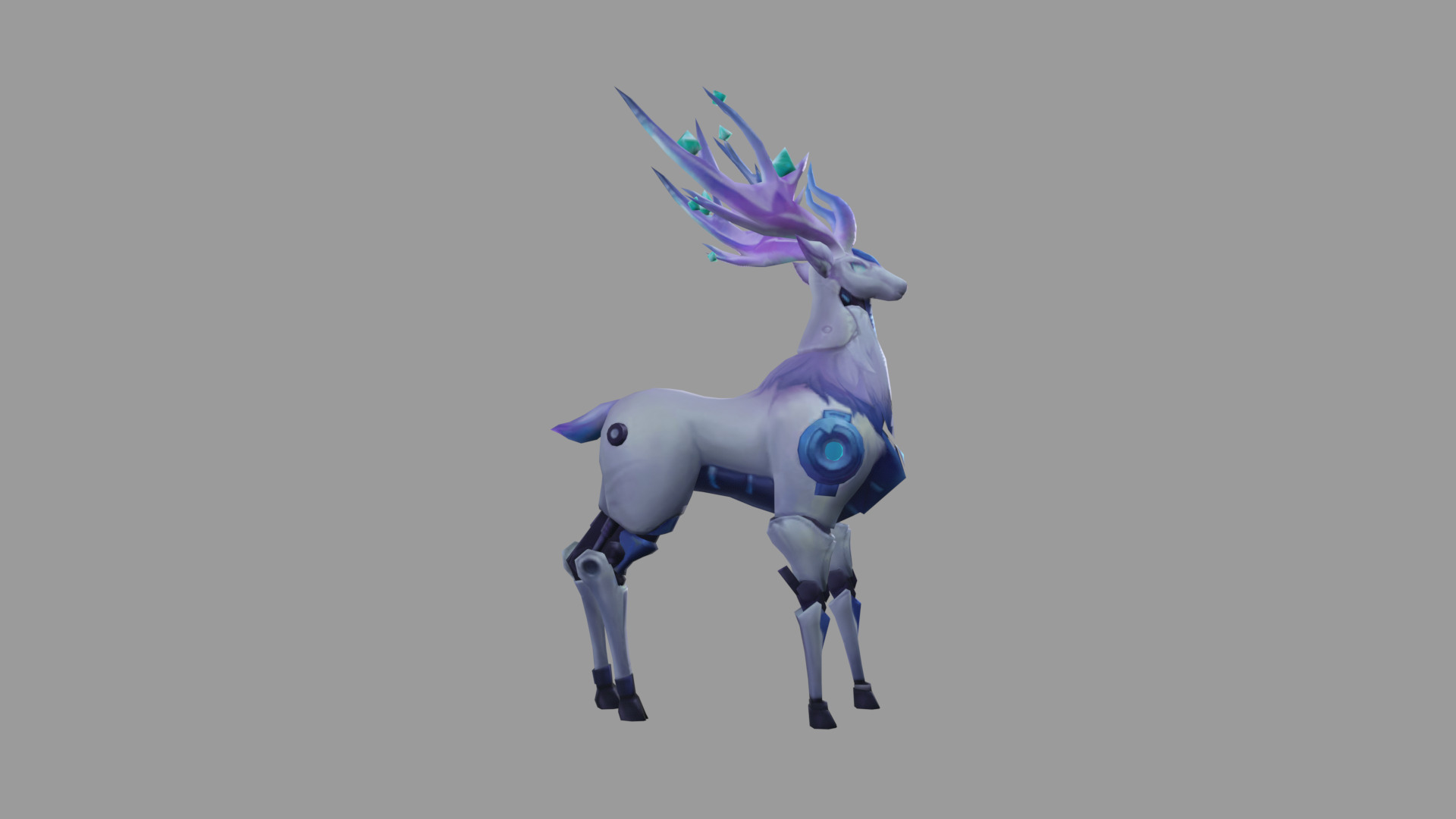 Mech Deer Fantasy Low Poly Low-poly 3D model_2