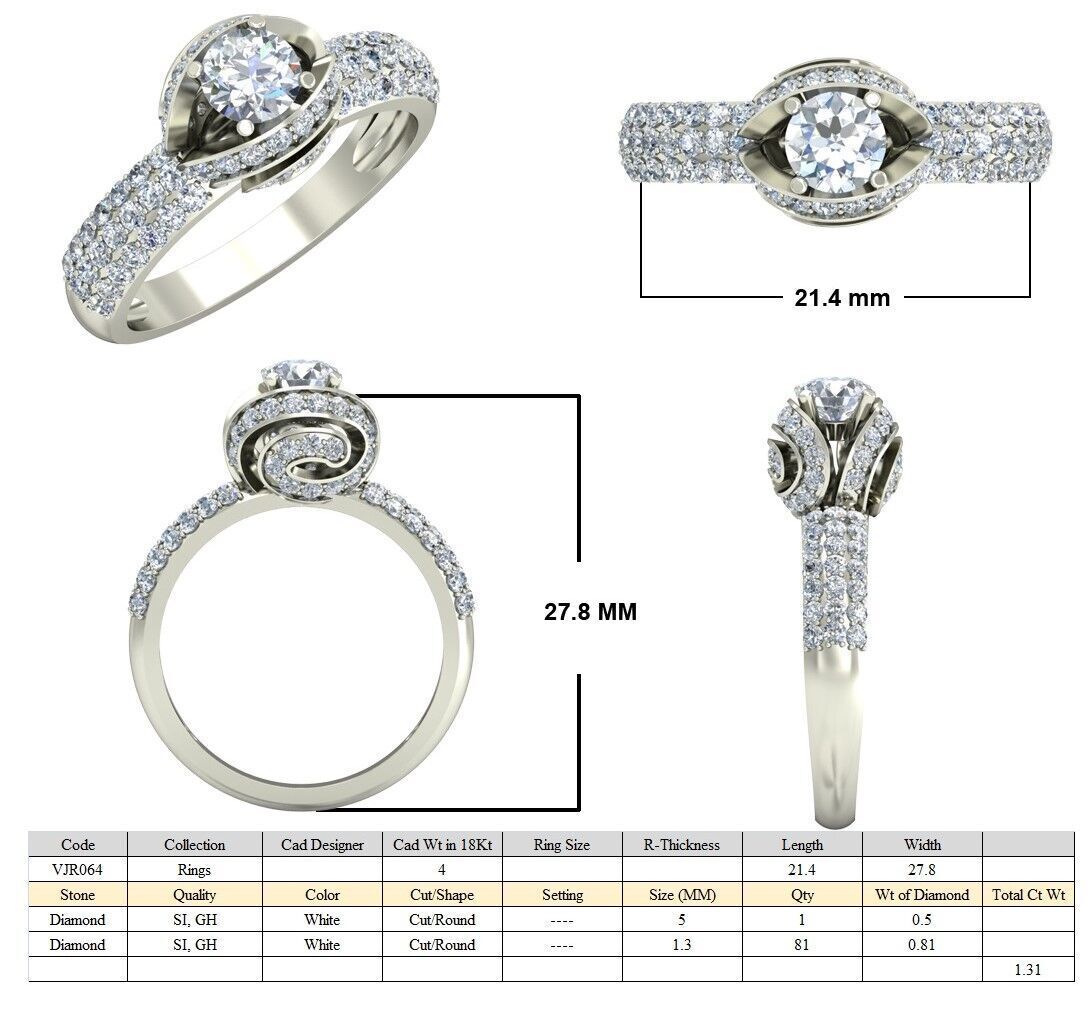 Women Ring Render 3dm STL OBJ FBX Details 3D print model_5