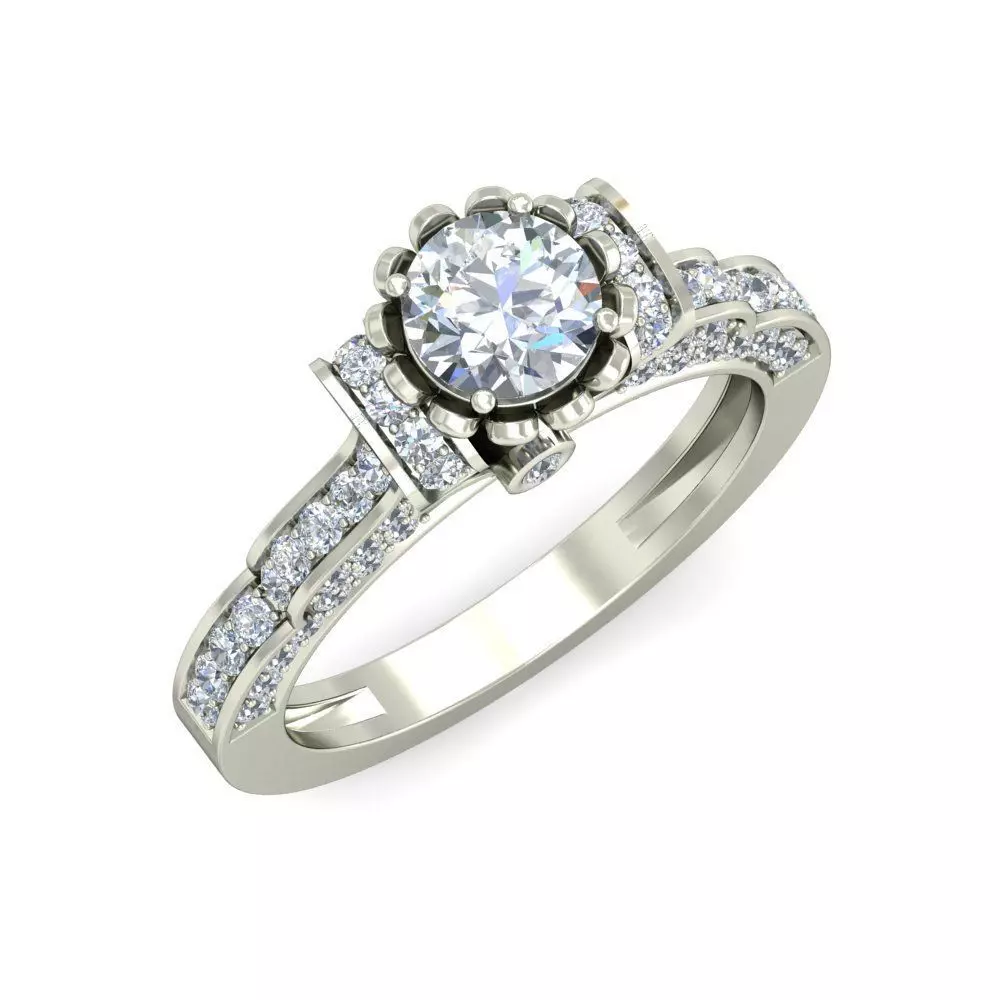 Women Ring Render 3dm STL OBJ FBX Details 3D print model