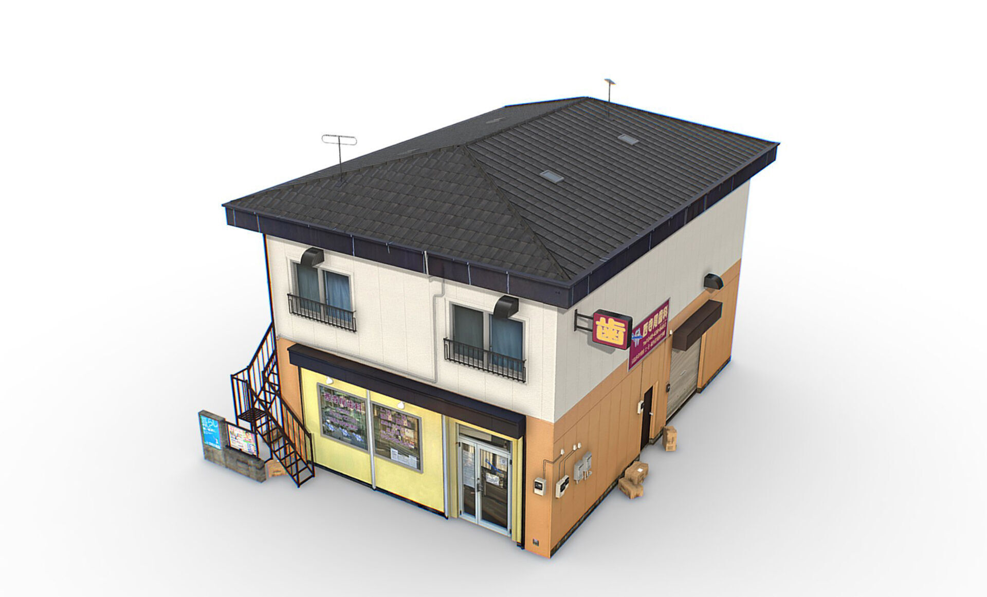 Tokyo House 006 Low-poly 3D model_4