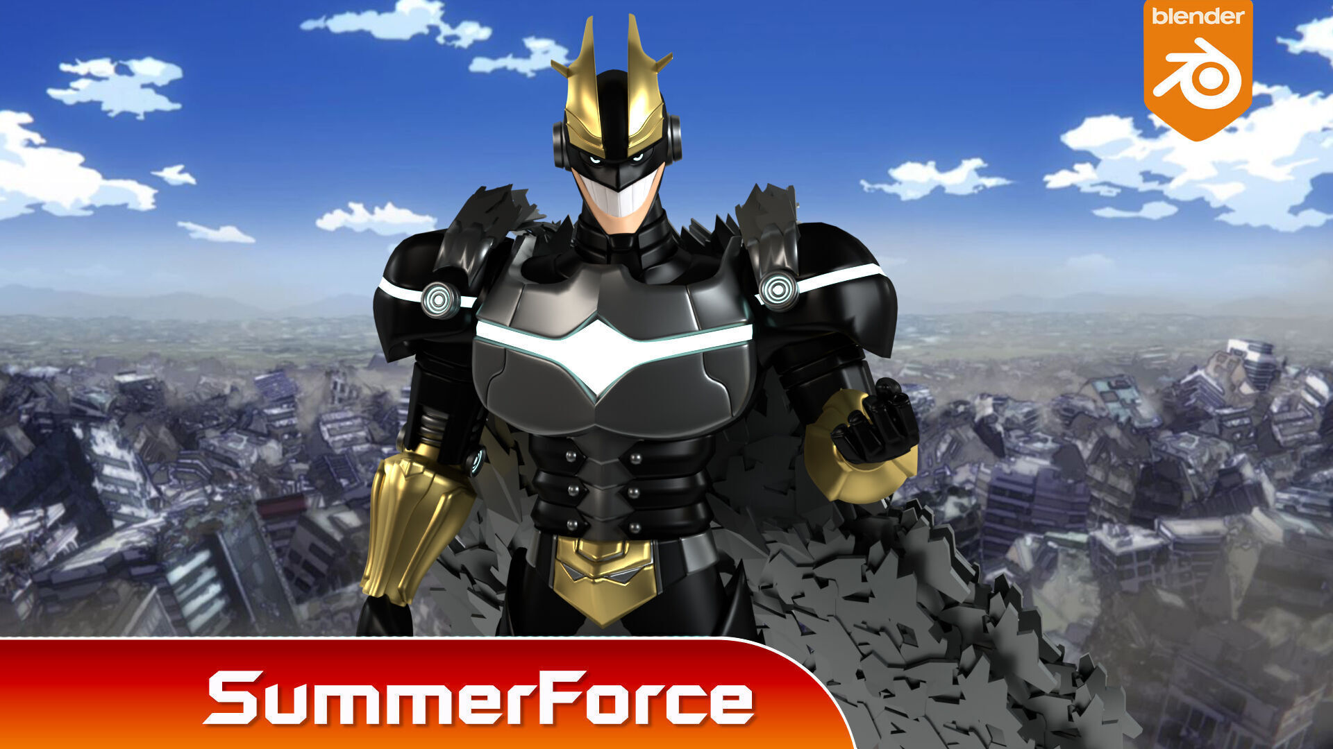 Armored All Might - My Hero Academia 3D model_1