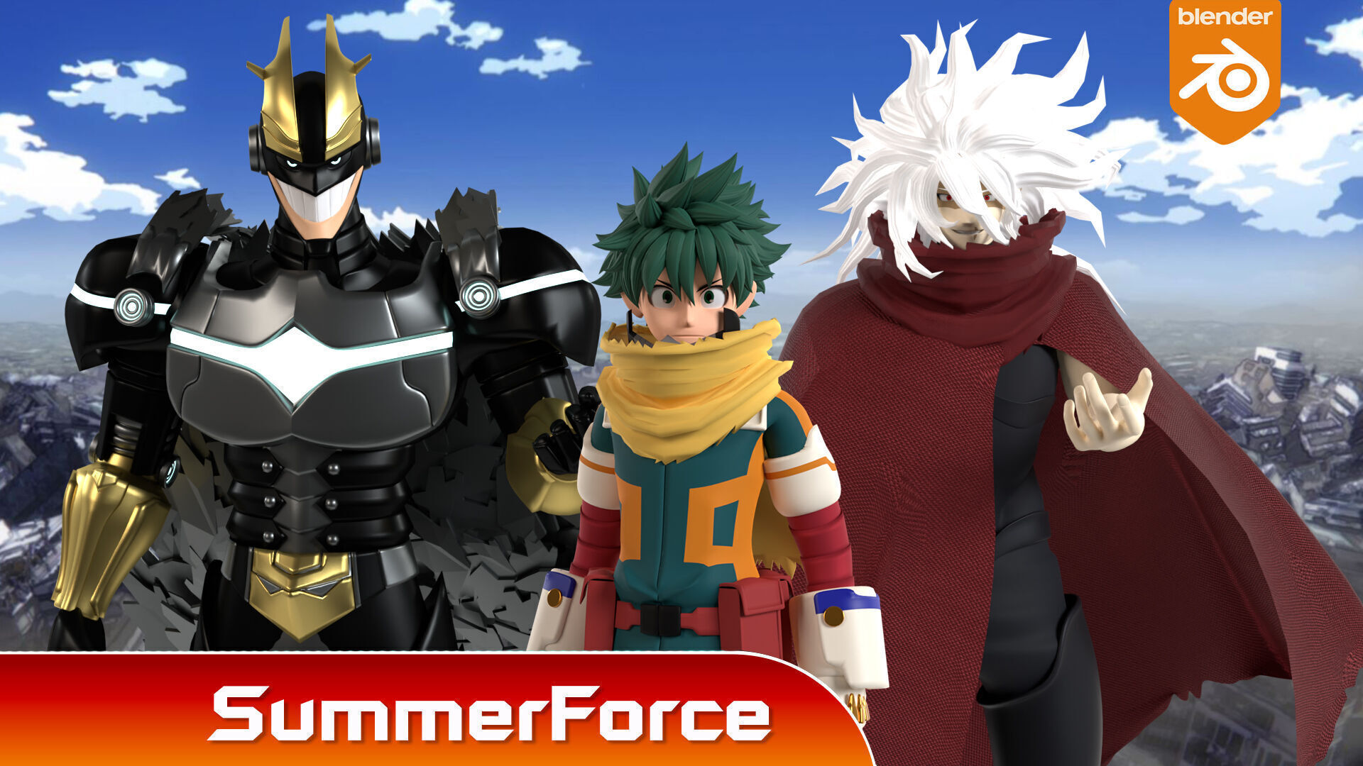 Armored All Might - My Hero Academia 3D model_4