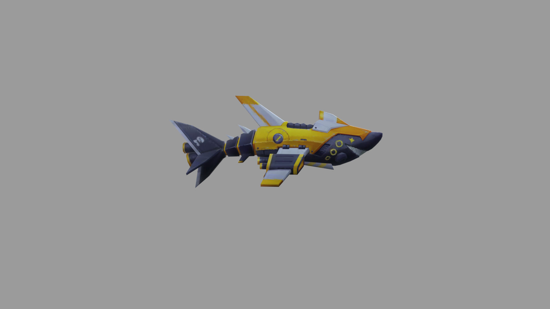 LighShark Mech Fantasy Low-poly 3D model_2