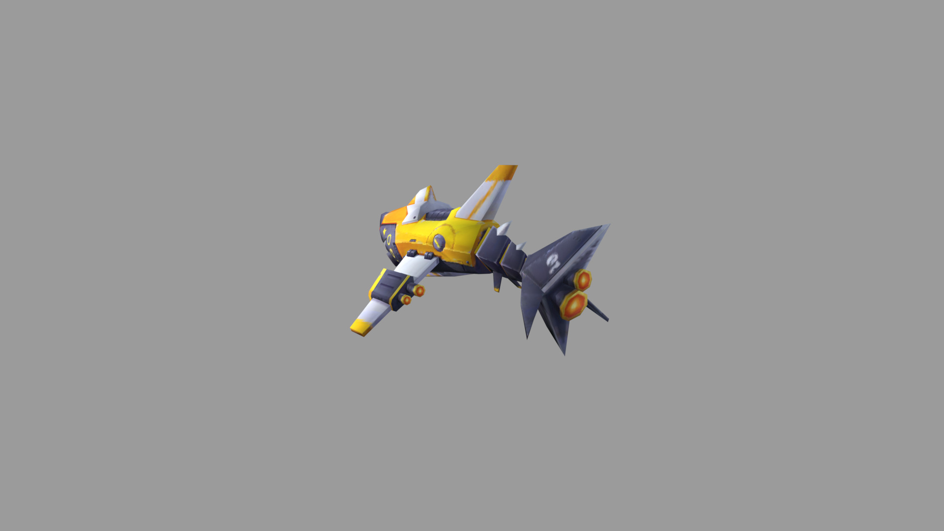 LighShark Mech Fantasy Low-poly 3D model_4