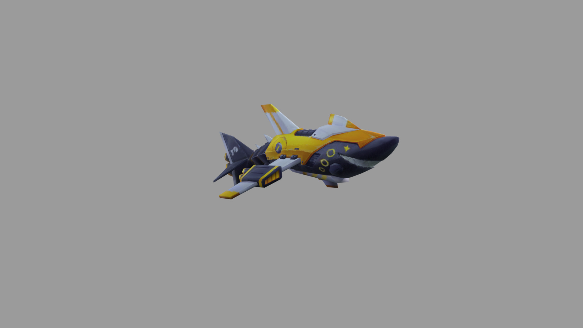 LighShark Mech Fantasy Low-poly 3D model_1