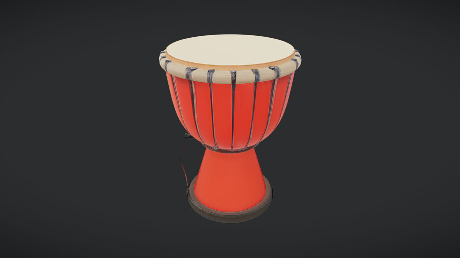 African djembe drum 3D model_16