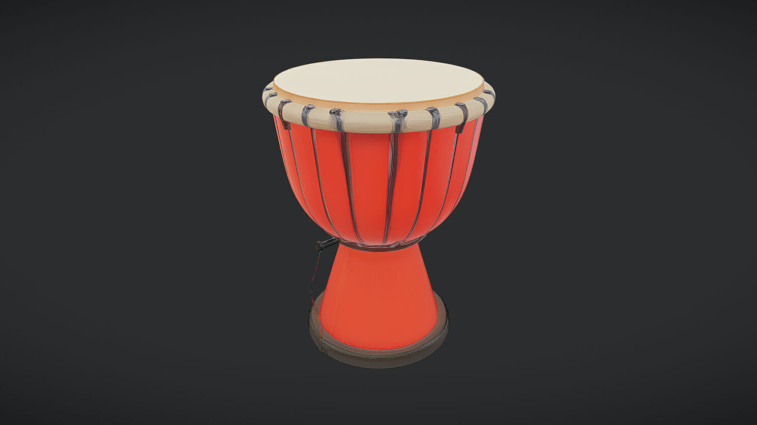African djembe drum 3D model_17