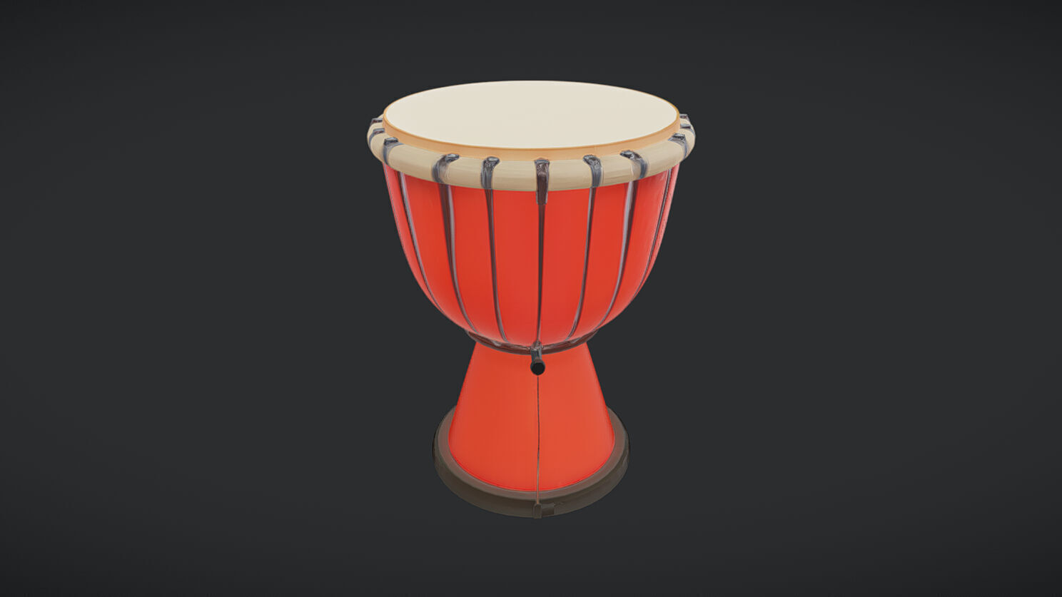 African djembe drum 3D model_13