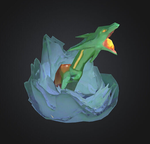 RAYQUAZA in water ice 3D model