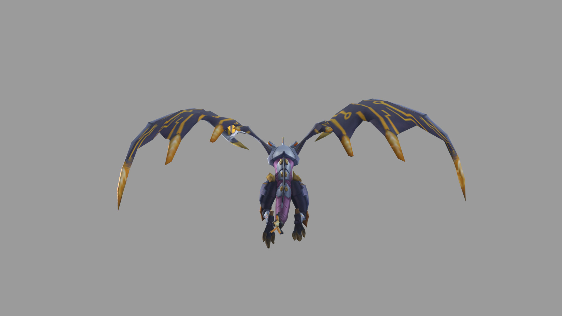 MechLighting Dragon Low-poly 3D model_4