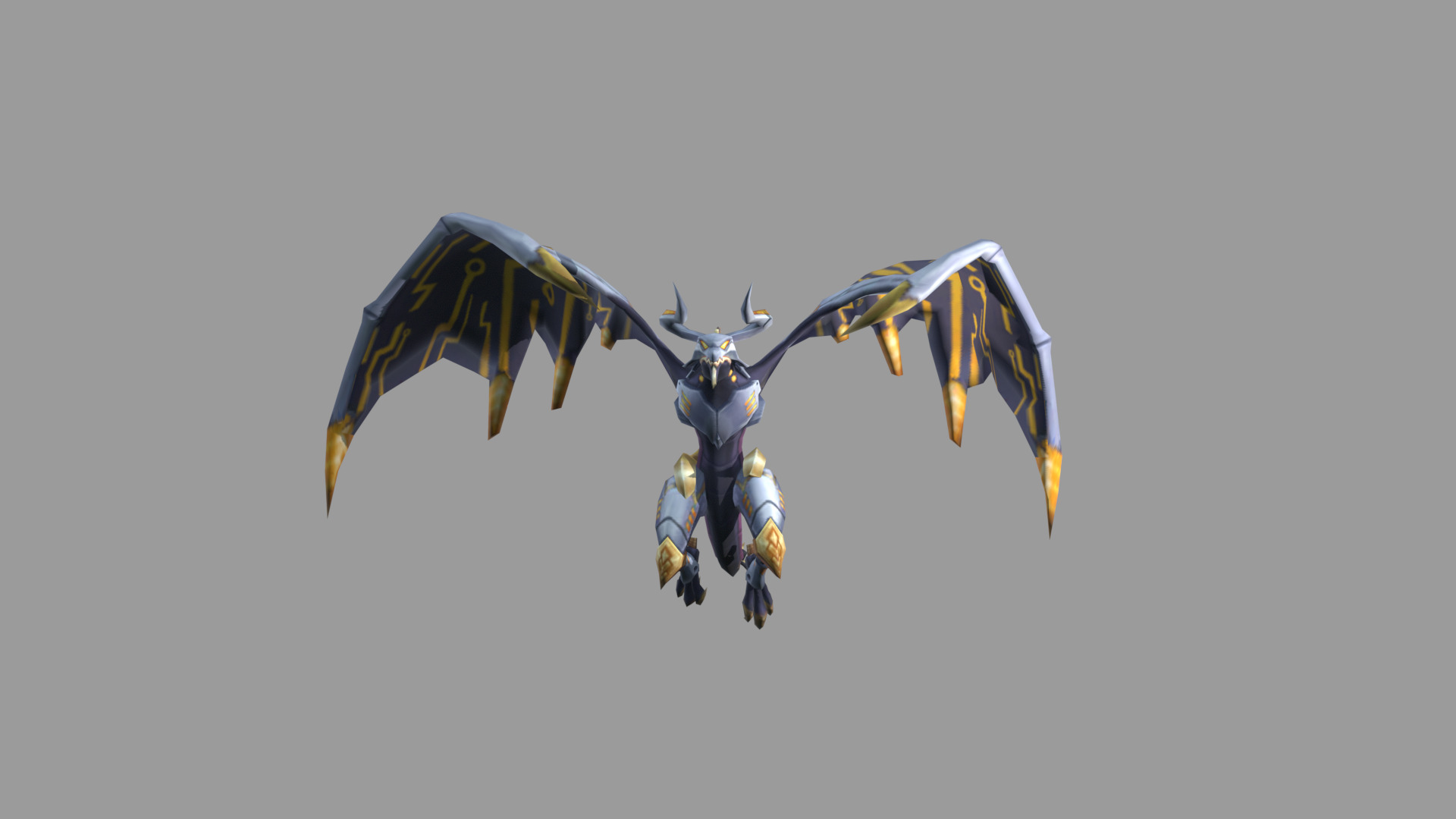 MechLighting Dragon Low-poly 3D model_6