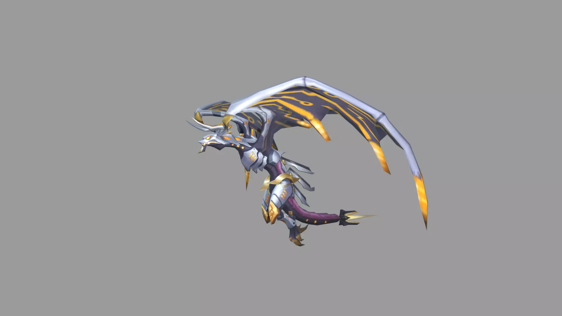 MechLighting Dragon Low-poly 3D model_0