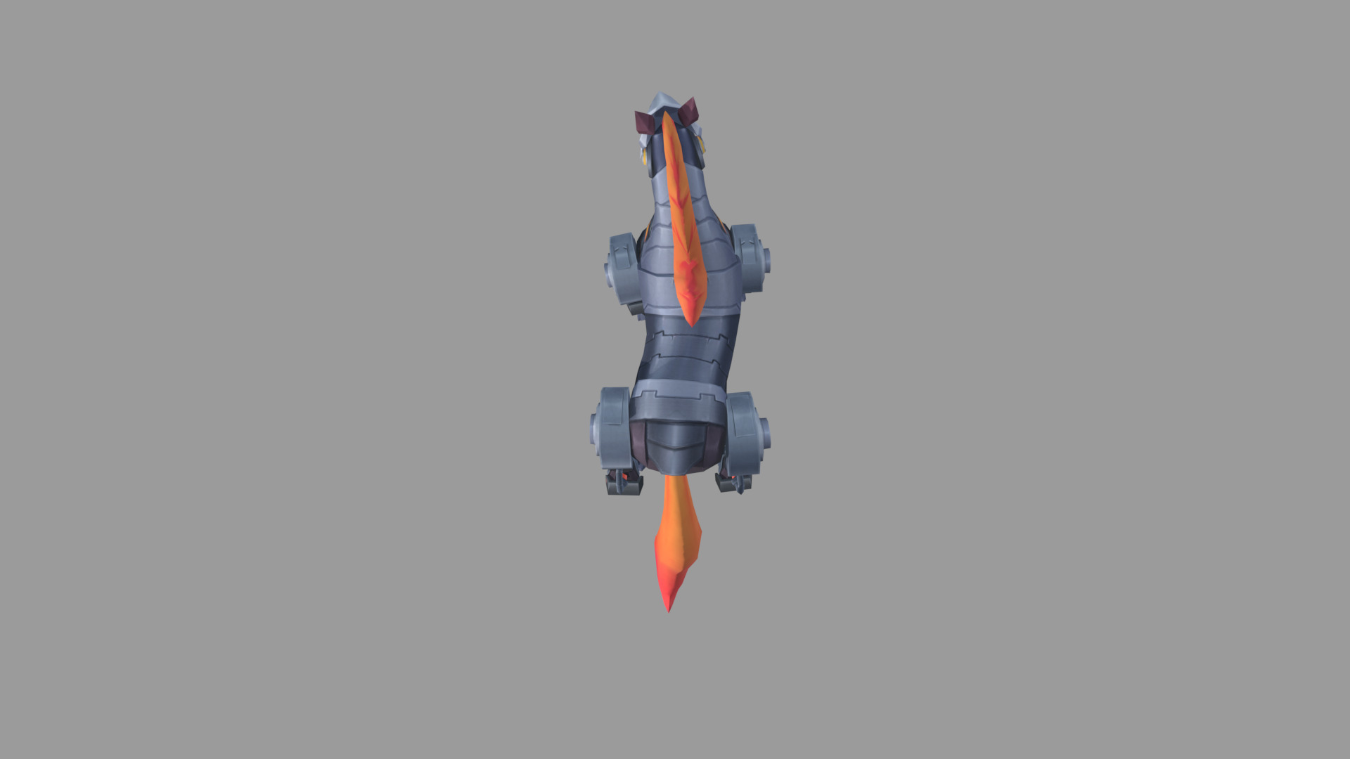 MechHorse Fire Fantasy Low-poly 3D model_3