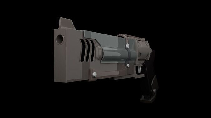 Vanguard Revolver  Sci-Fi Hand Cannon Low-poly 3D model
