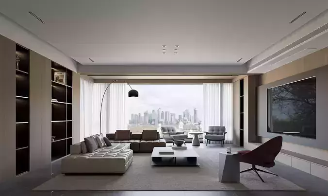 modern living room interior scenes 27