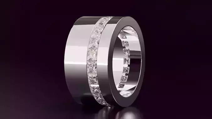  princess cut eternity ring N09 52EU size